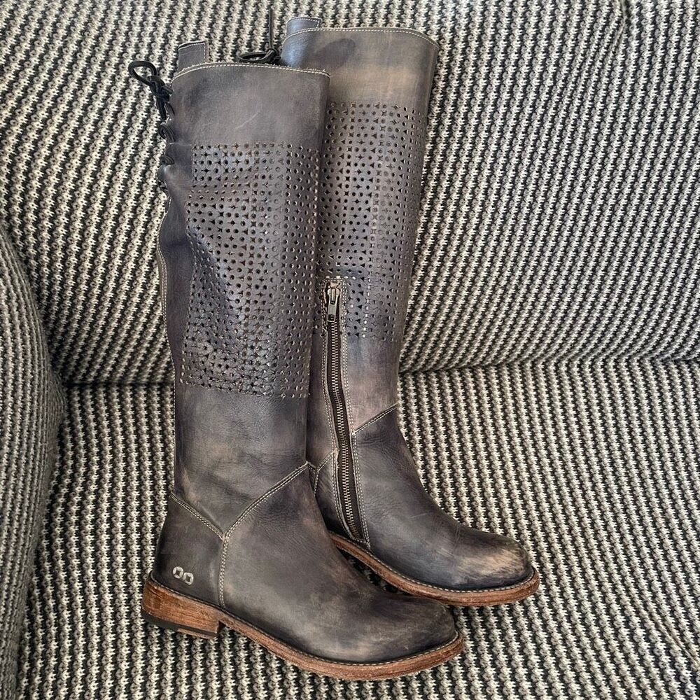Bed Stu Women's Cambridge tall leather motorcycle boots women’s shoe size 8.5